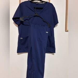 Navy Blue Women's Scrub Set